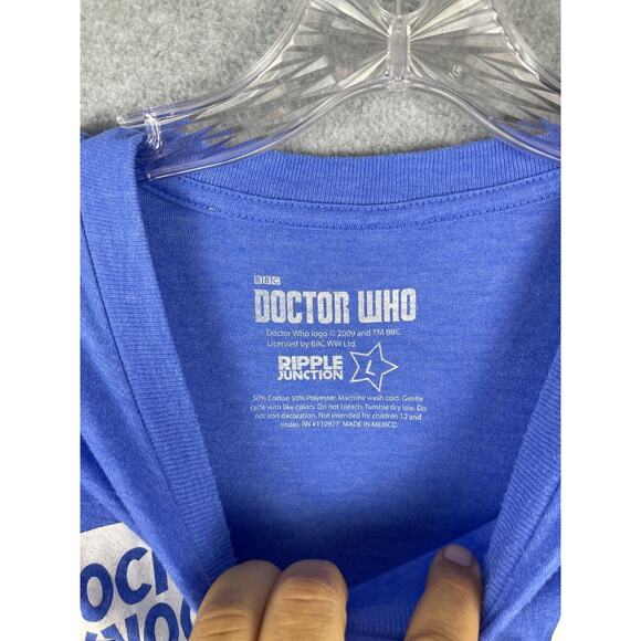 Ripple Junction Dr Who T Shirt Men's Size L Blue Phone Booth TV Show Tee NWOT - Picture 2 of 6